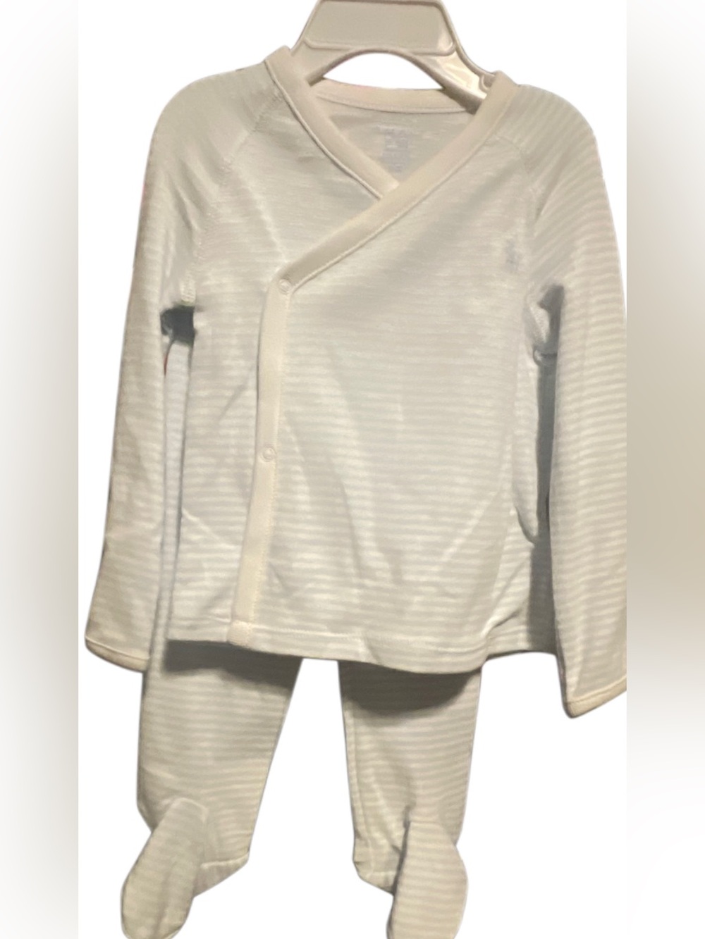 Polo by Ralph Lauren Striped Infant Footed Pajama Set 9Mo